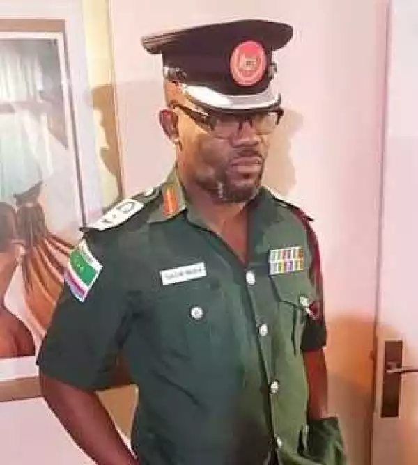 Actor Okey Bakassi Claps Back At Fan Hating On His Military Outfit [Photos]